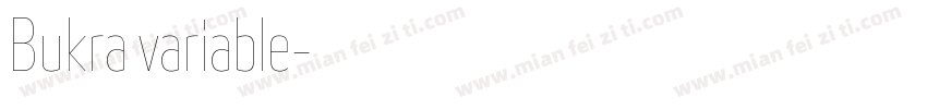 Bukra variable字体转换